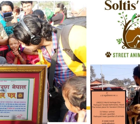 नेपाल कागजकर्मी लुम्बिनी प्रदेश व्युरो प्रमुख सन्दिप योगी र पशु अधिकारकर्मी प्रकाश मल्ल सम्मानित
